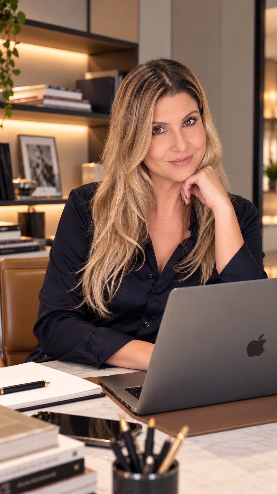 Thaís Rosa em seu escritório